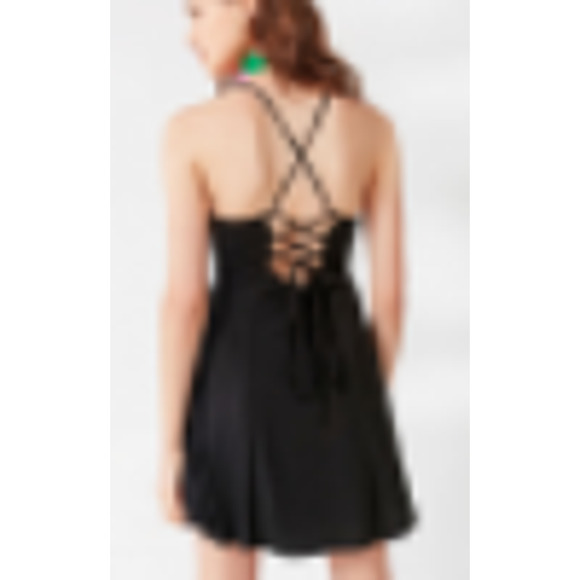 Urban Outfitters Jeanne Lace-Up Back Mini Dress_ NWT - M - Picture 2 of 6